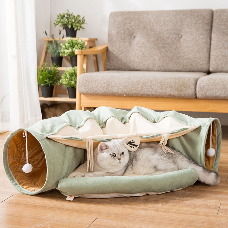Washable Cat Collapsible Tunnel House