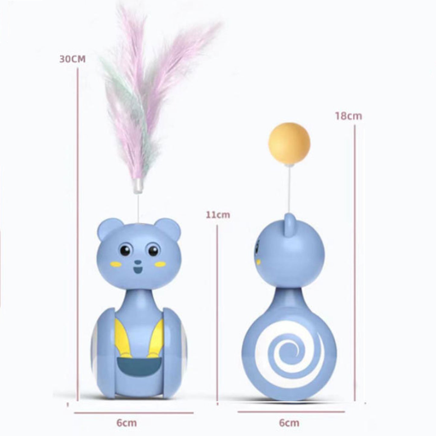 Interactive Funny Pet Bumbler Feather Toys