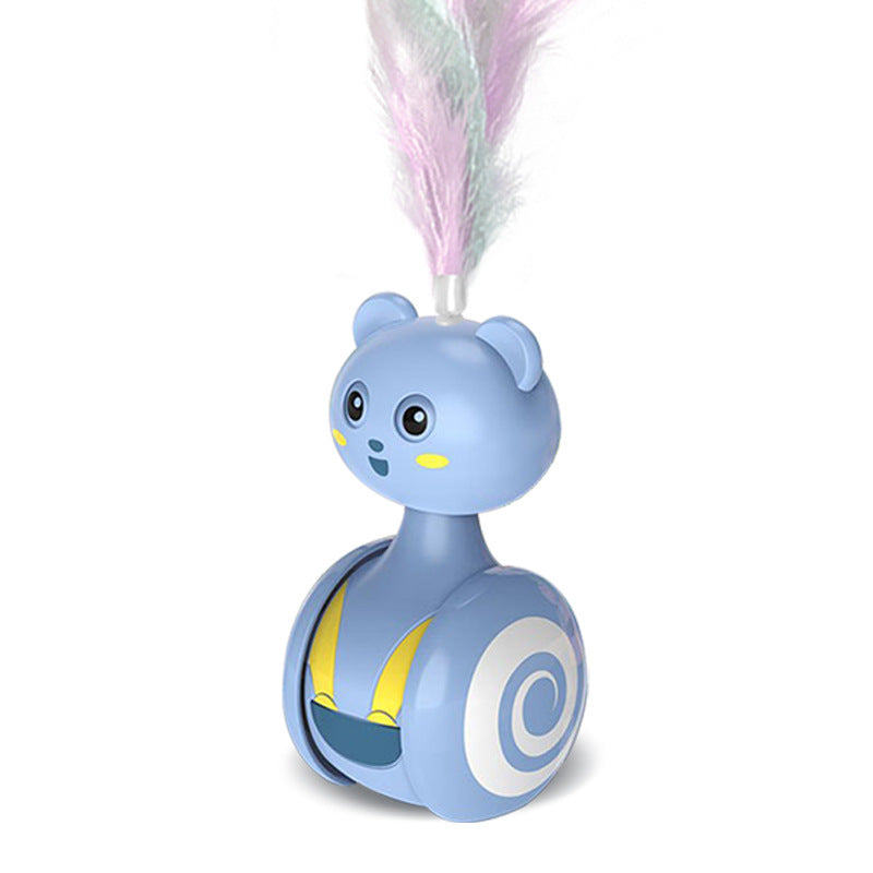 Interactive Funny Pet Bumbler Feather Toys