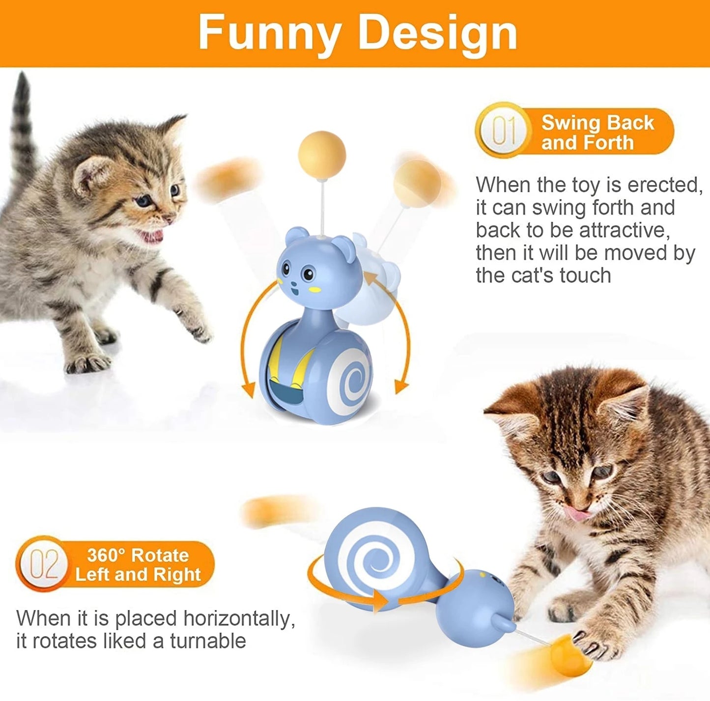 Interactive Funny Pet Bumbler Feather Toys
