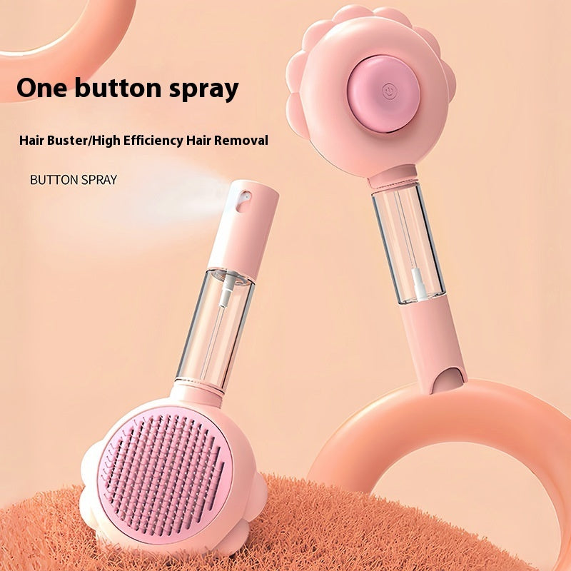 2-In-1 Self Grooming Hair Comb With Spray