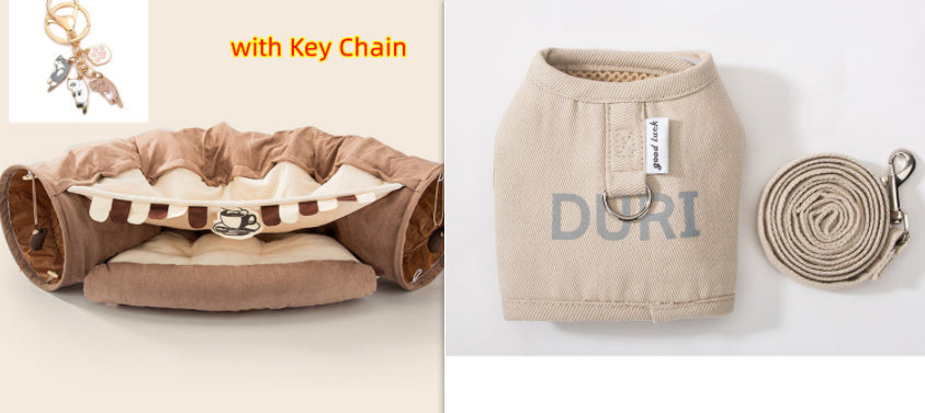 Washable Cat Collapsible Tunnel House