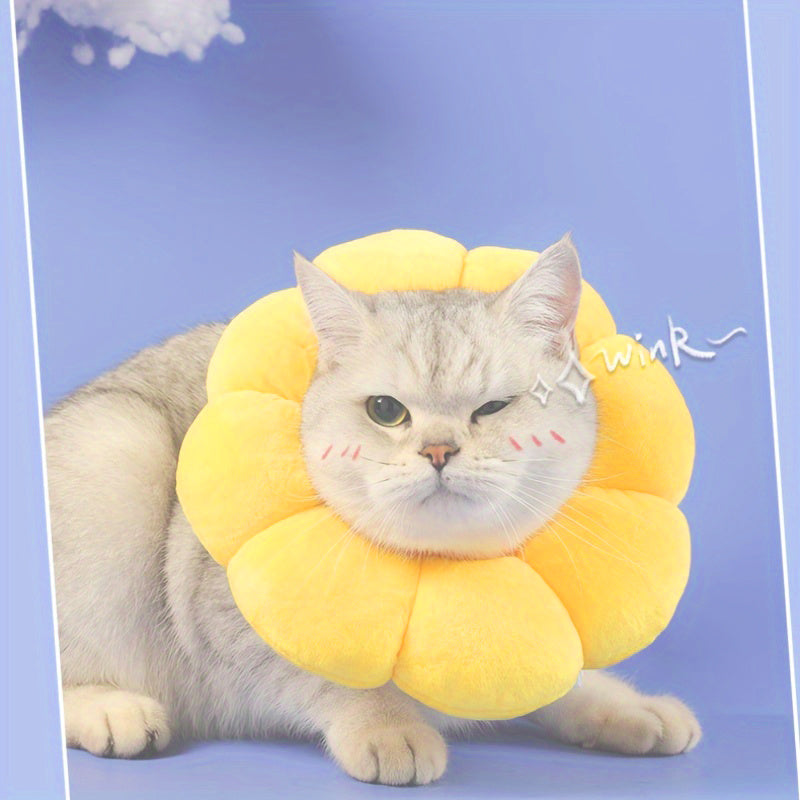 Cute Sunflower Pet Recovery Neck Collar