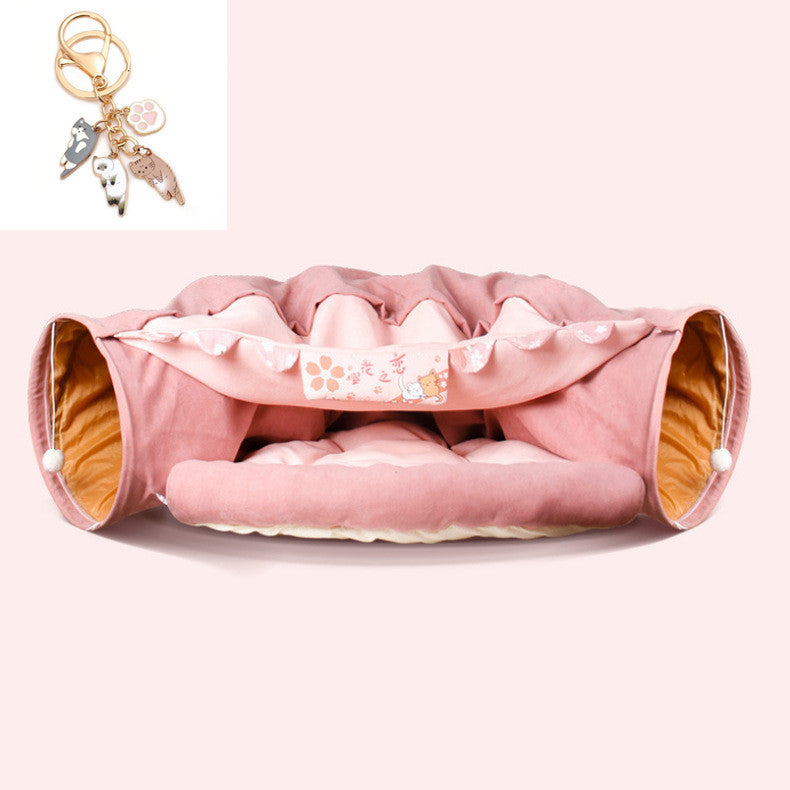 Washable Cat Collapsible Tunnel House