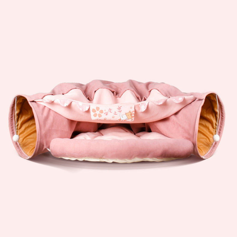 Washable Cat Collapsible Tunnel House