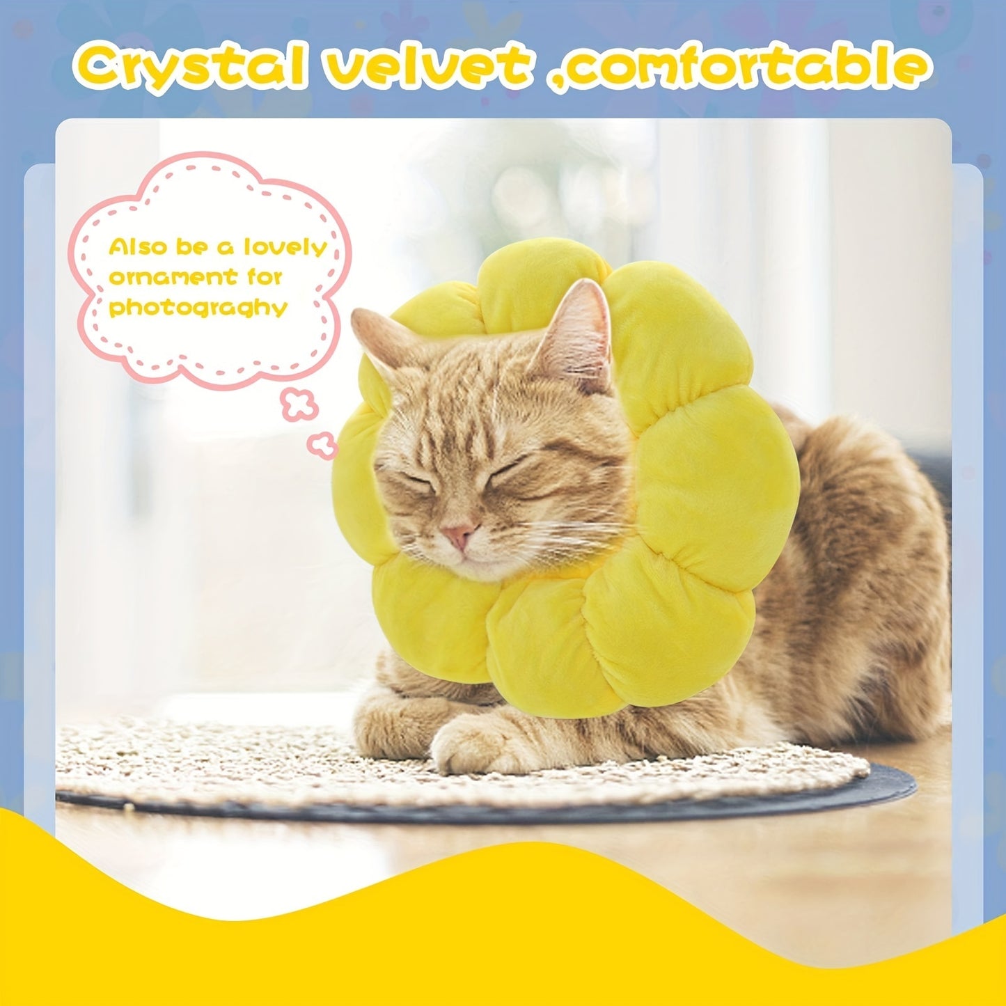 Cute Sunflower Pet Recovery Neck Collar