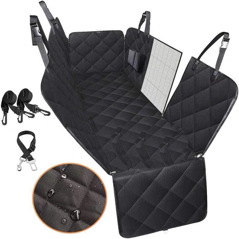 Pet Dog Car Mesh Back Seat With Zipper