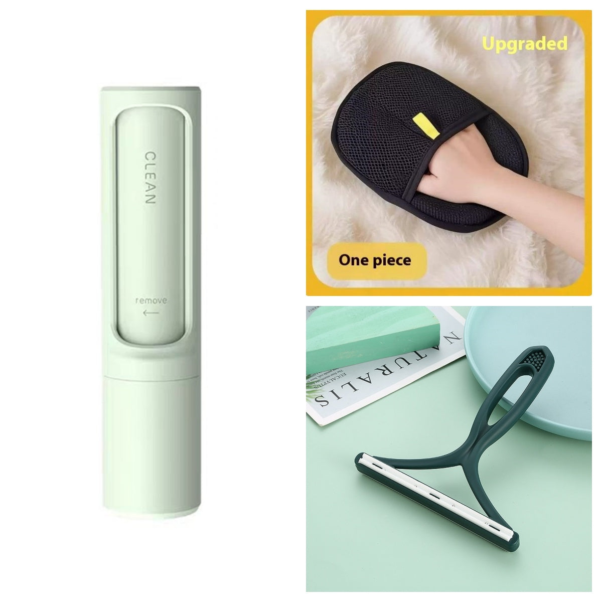 2-in-1 Reusable Pet Lint Roller Brush
