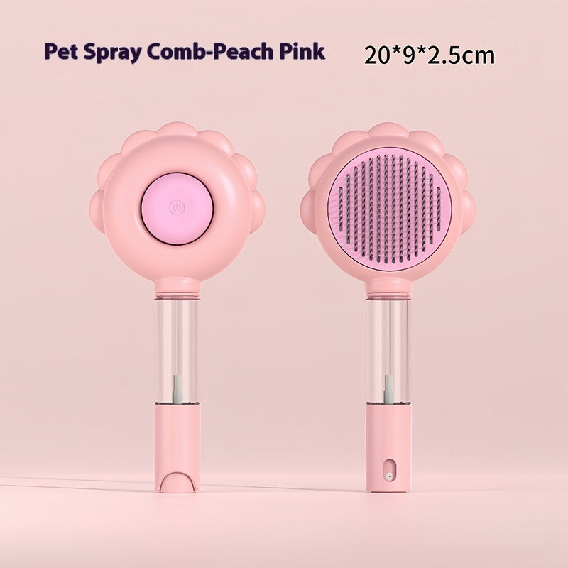 2-In-1 Self Grooming Hair Comb With Spray
