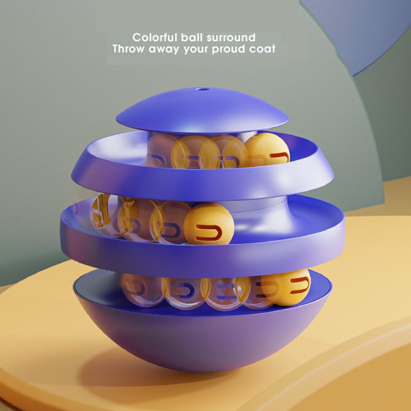 Interactive Turntable 3 Layers Cat Tower Toy