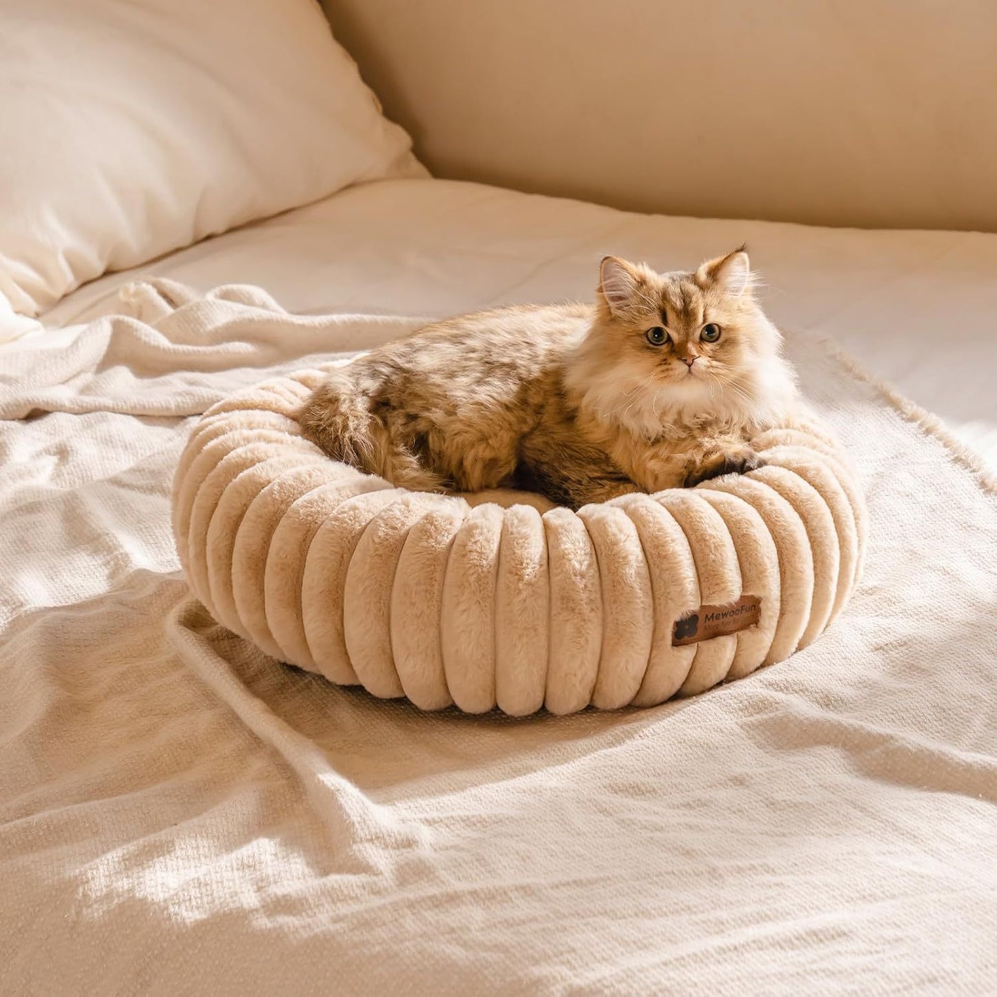 Washable Round Donut Cat Bed