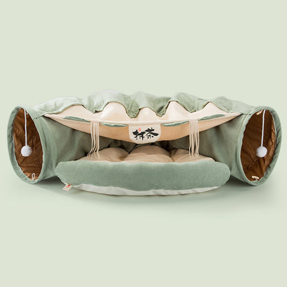 Washable Cat Collapsible Tunnel House