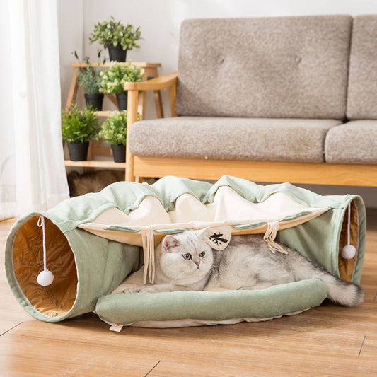 Washable Cat Collapsible Tunnel House
