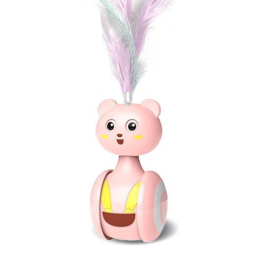 Interactive Funny Pet Bumbler Feather Toys