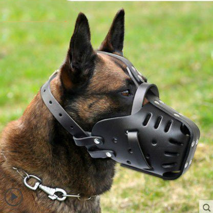 Anti Bite Cowhide Dog Muzzle Cover