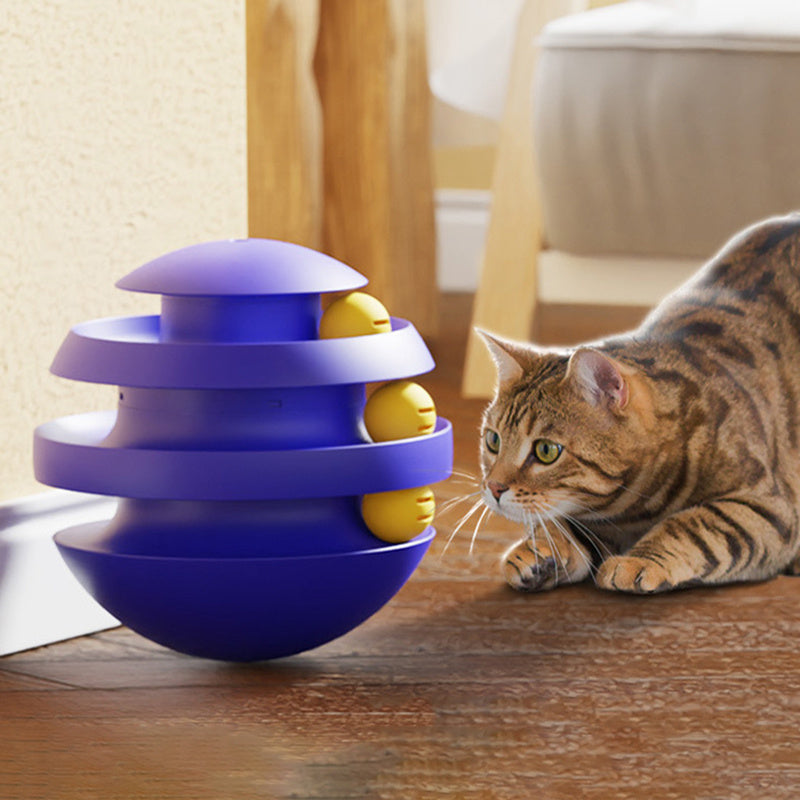 Interactive Turntable 3 Layers Cat Tower Toy