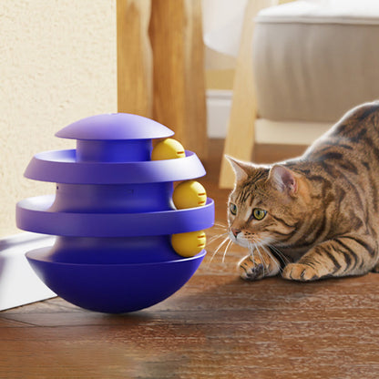 Interactive Turntable 3 Layers Cat Tower Toy