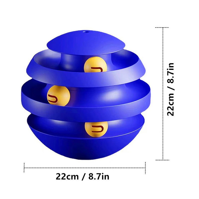 Interactive Turntable 3 Layers Cat Tower Toy