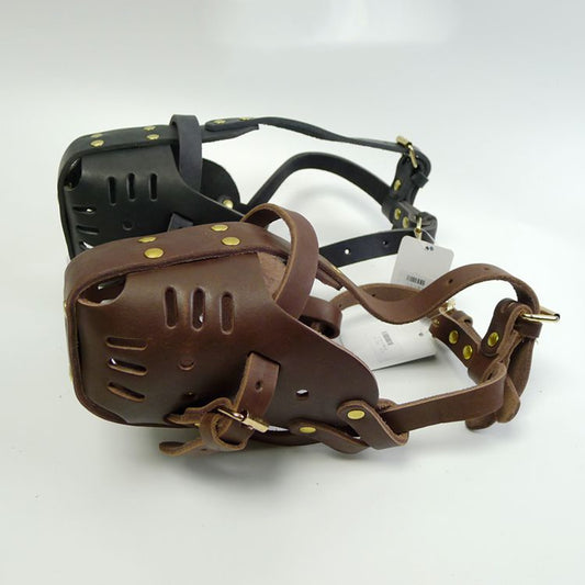 Anti Bite Cowhide Dog Muzzle Cover