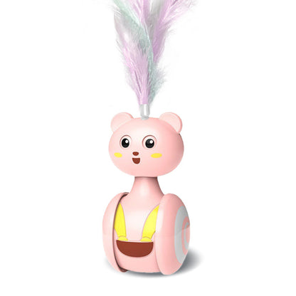 Interactive Funny Pet Bumbler Feather Toys