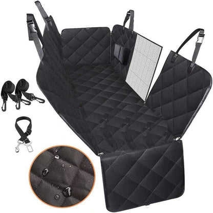 Pet Dog Car Mesh Back Seat With Zipper