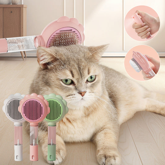 2-In-1 Self Grooming Hair Comb With Spray