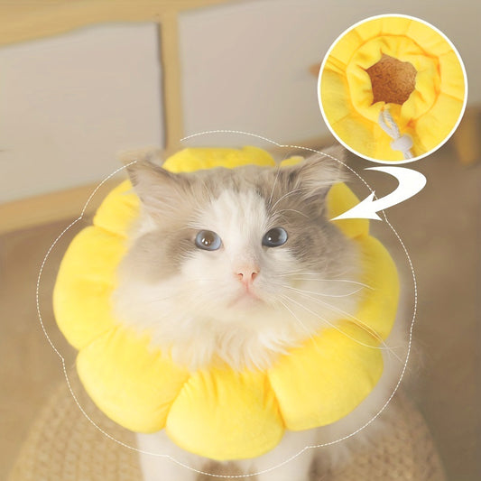 Cute Sunflower Pet Recovery Neck Collar